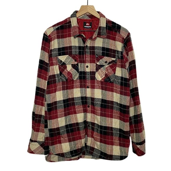 Quiksilver Plaid Flannel Button Down Shirt